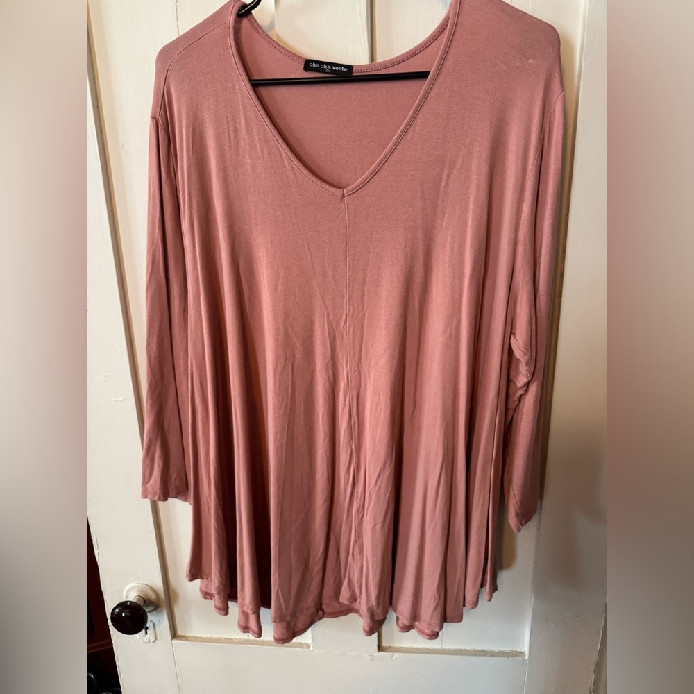 Cha Cha Vente Dusty Pink 3/4 Sleeve Top